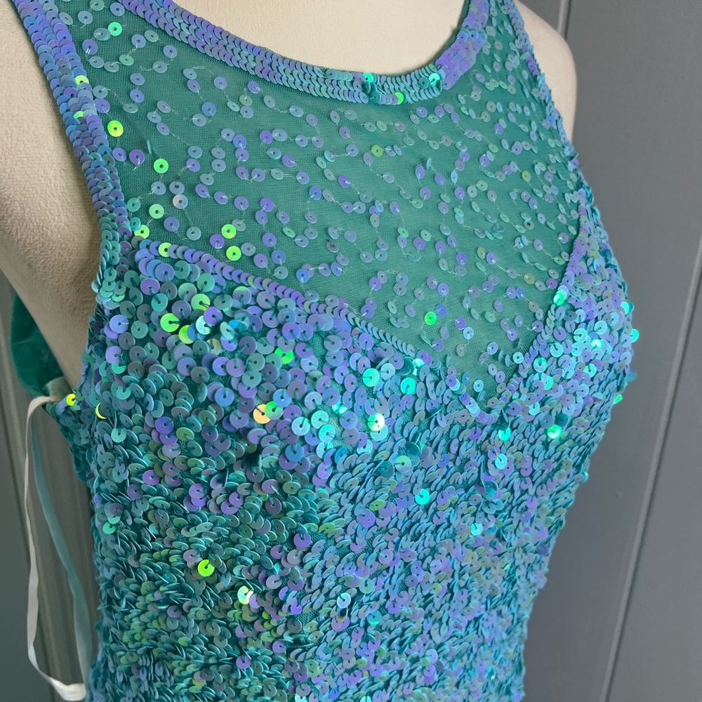 Primavera Couture Sparkling Sky Blue Gown - Picture 4 of 9